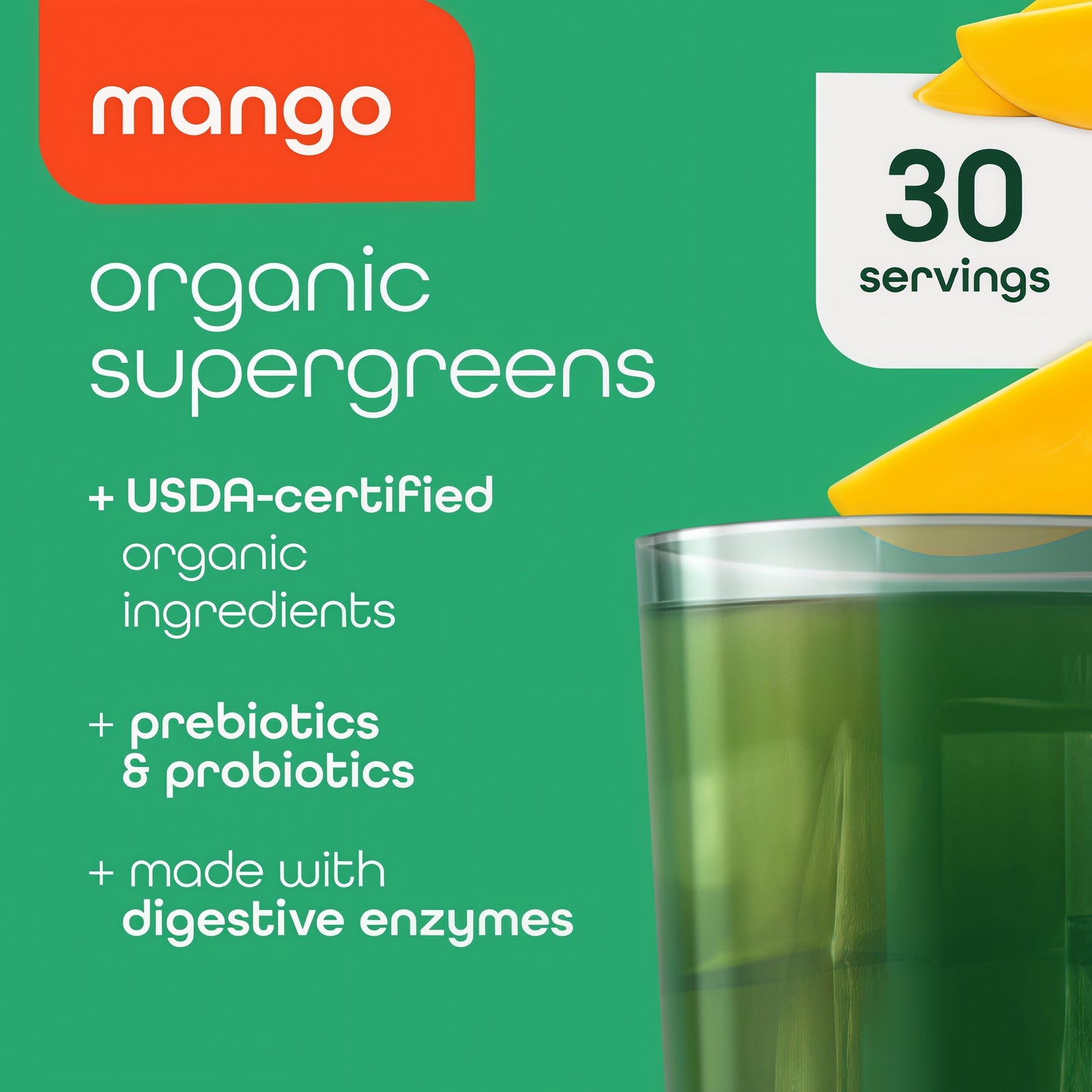 Zena Nutrition Organic Supergreens Tub-1  30 Servings